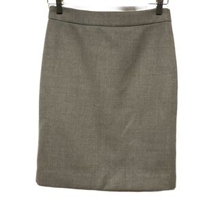 J.Crew Gray Wool Pencil Skirt – Petite 2P